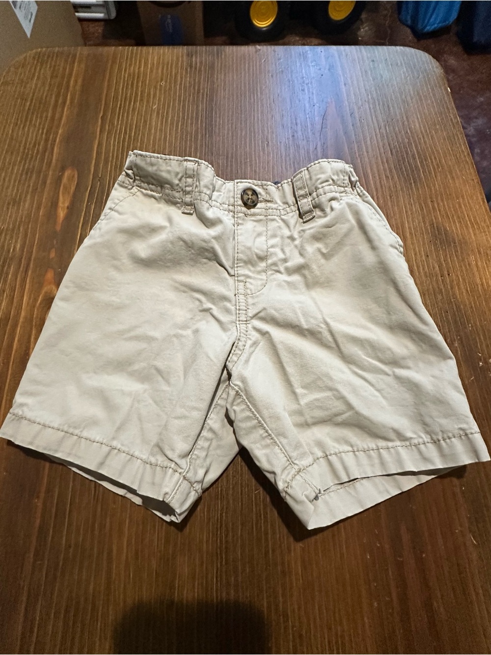 Carter's Toddler Beige Shorts with Navy Trim